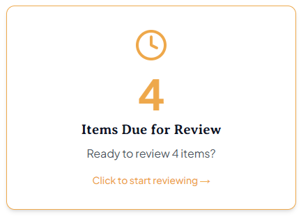Items Due Widget